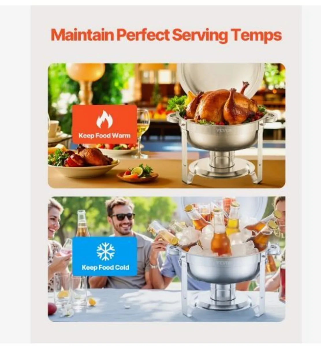 Chafing Dish Buffet Set, 5 Qt 4 Pack - Image 3