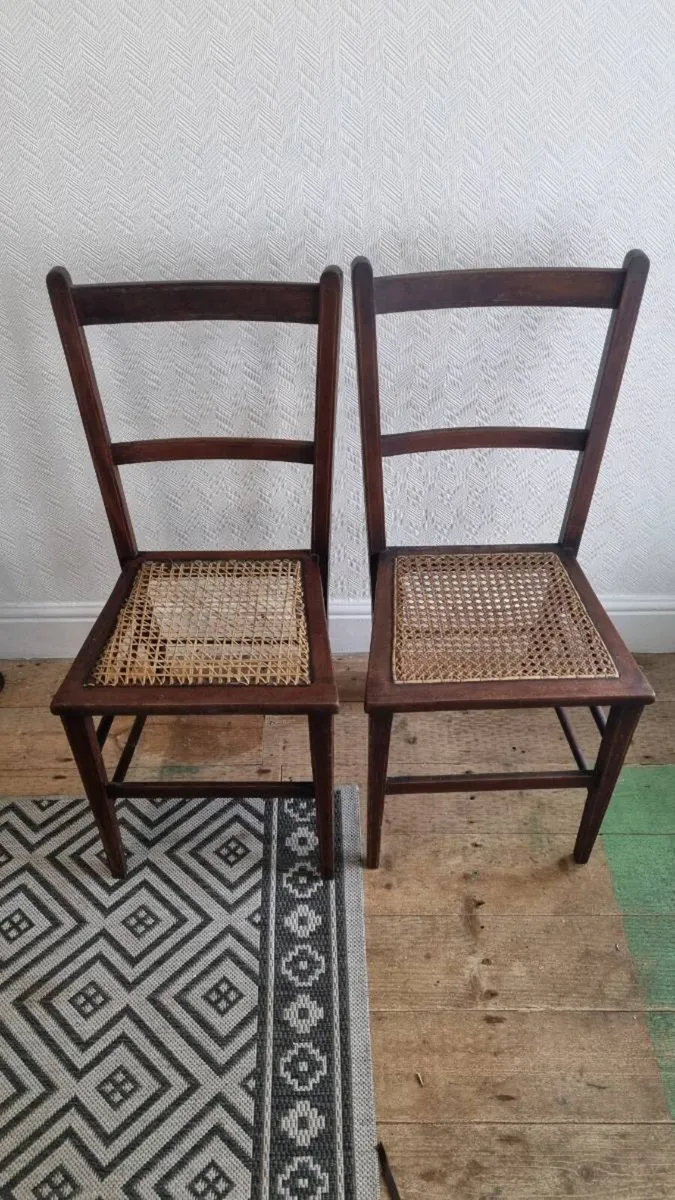 Antique bedroom side chairs - Image 2