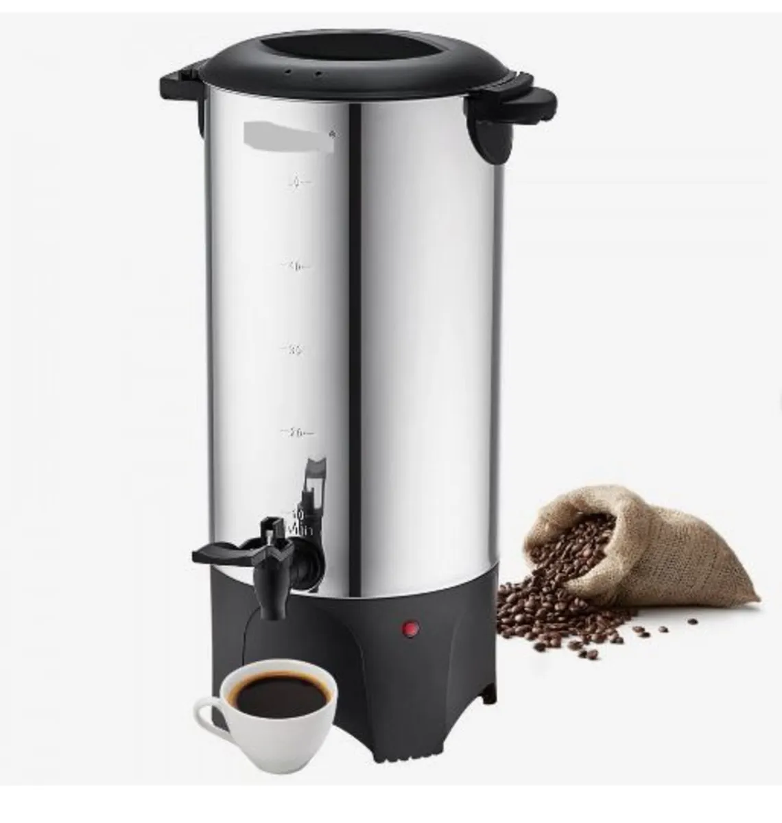 Commercial Coffee Urn, 50 Cups Stainless Steel - Image 1