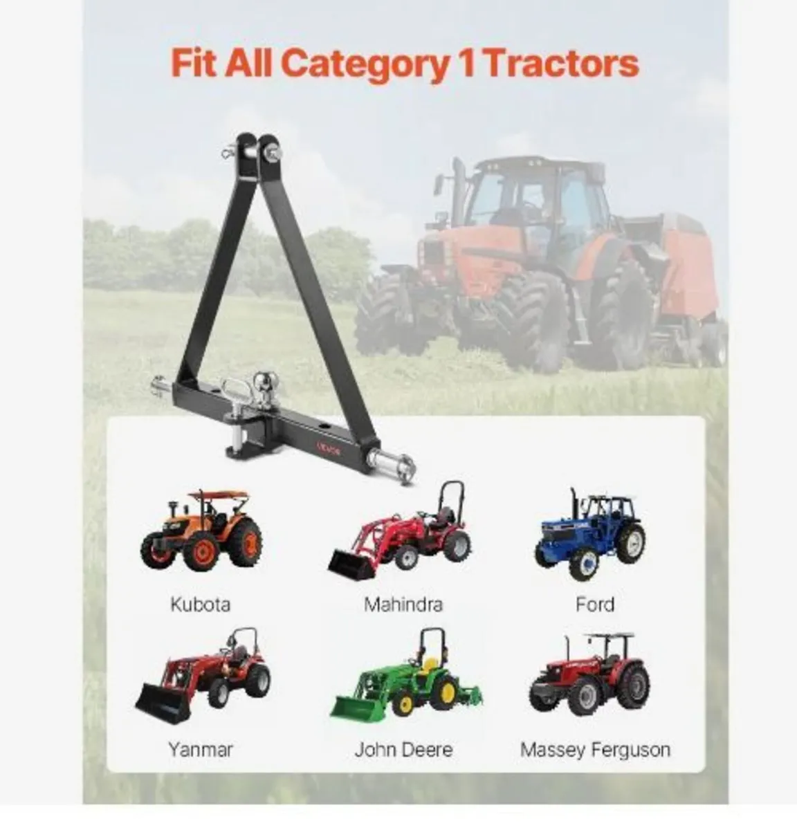 3 Point Hitch Receiver with 2 in Receiver - Image 4