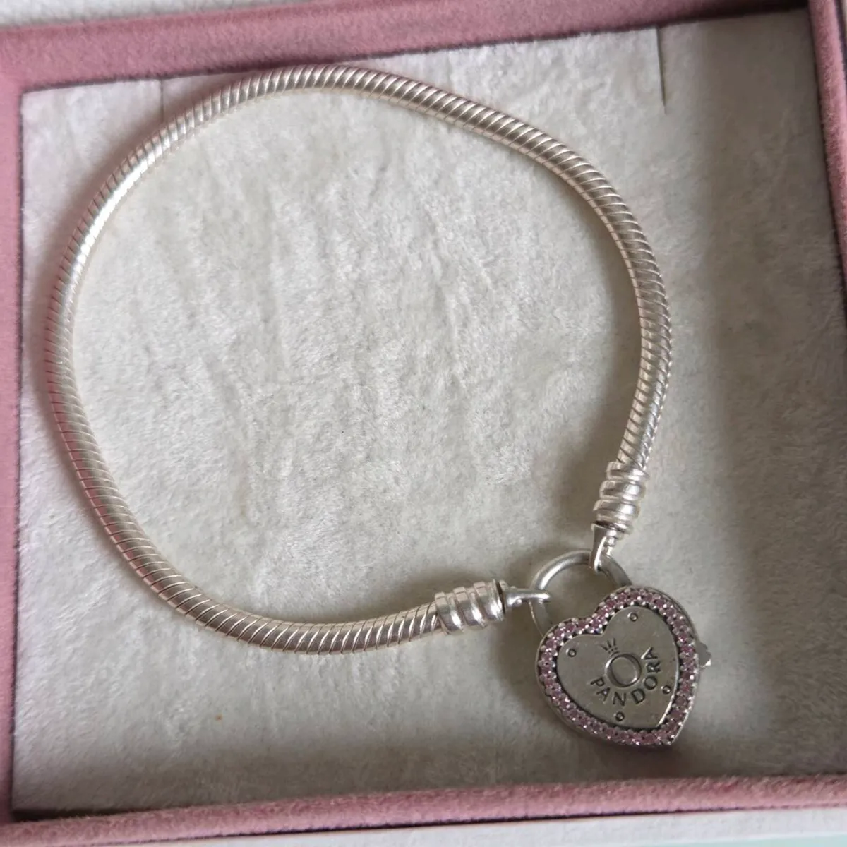 Pandora bracelet lock your promise with CZ pink - Image 2