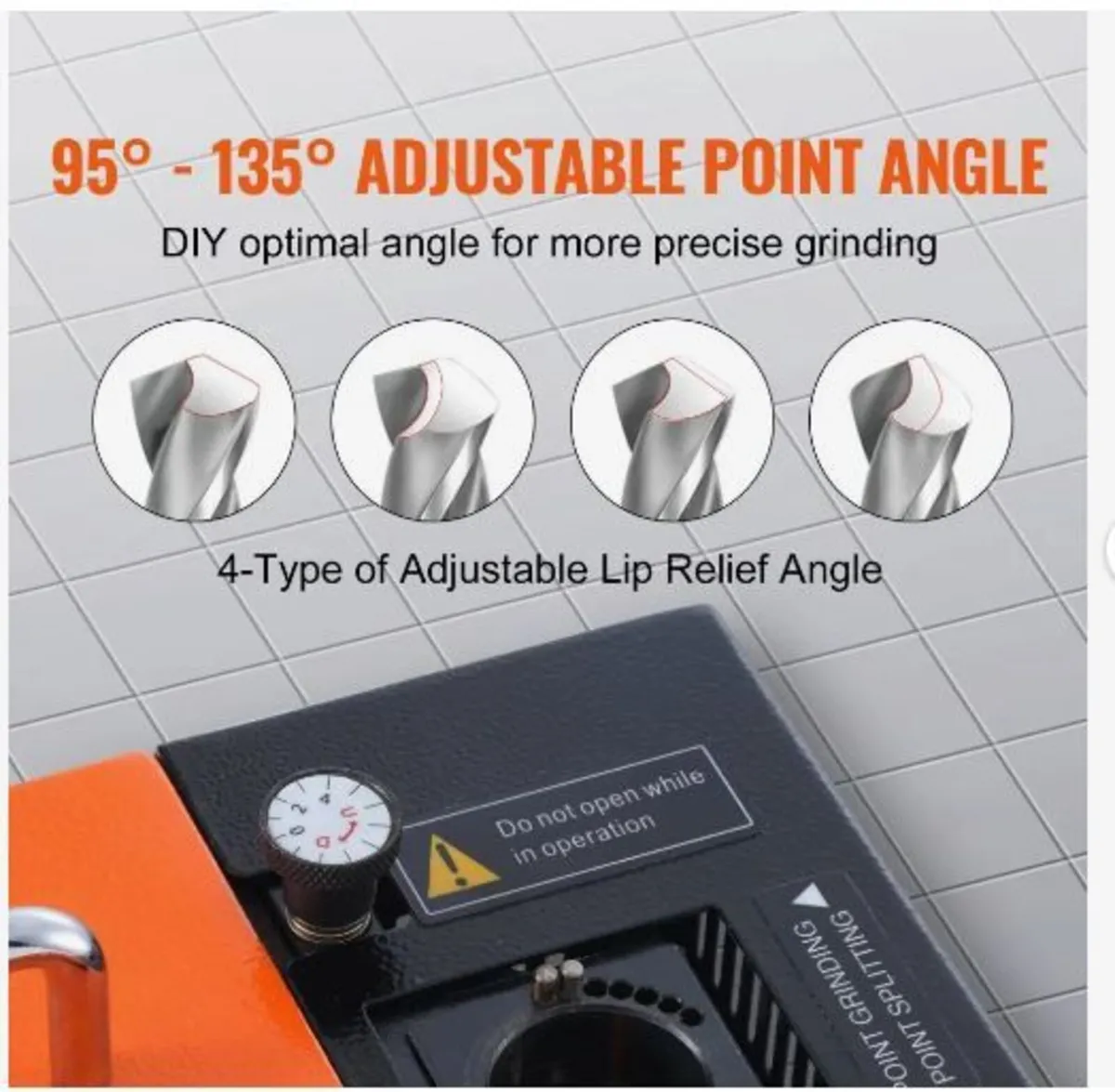 MR-20G Drill Bits Sharpener 3-20mm Bits Grinder - Image 3