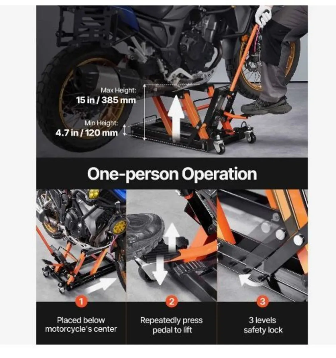 Motorcycle Hydraulic Pump Jack - Image 3