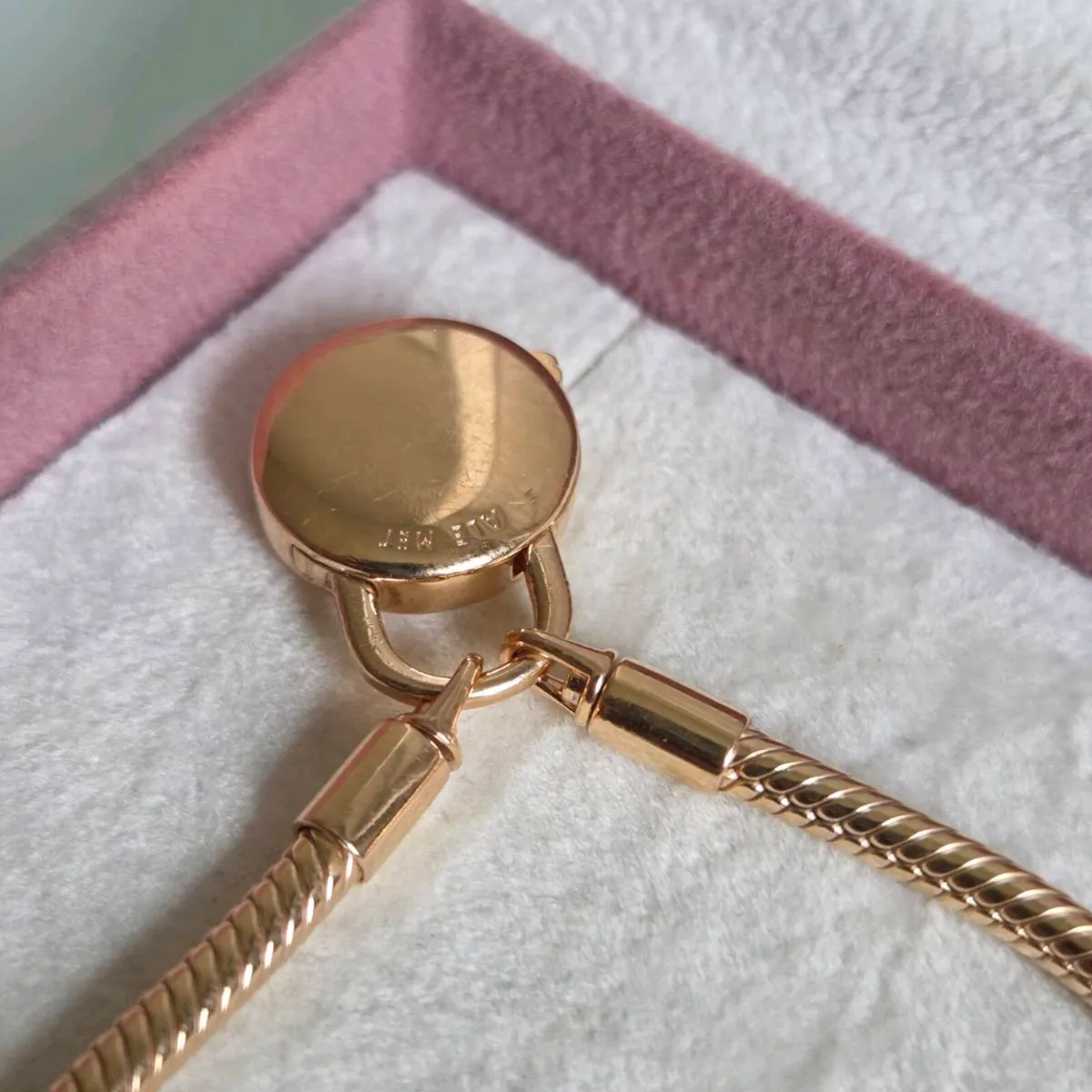 Pandora Rose Gold Pave Logo Padlock - Image 4