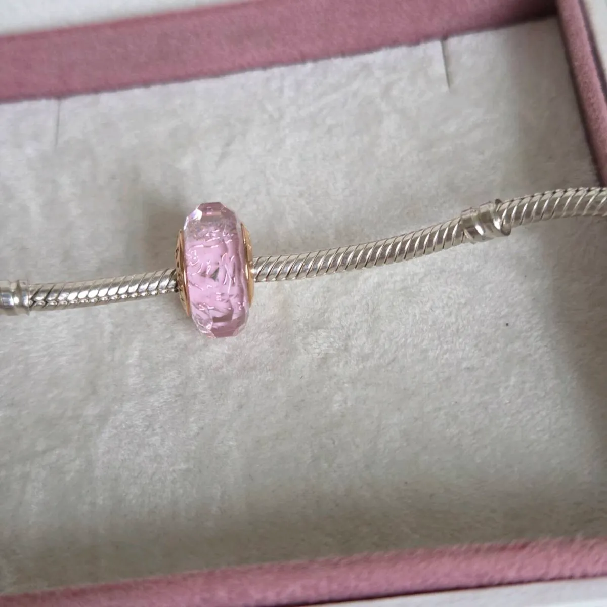 Pandora pink shimmer faceted rose gold plated - Image 3
