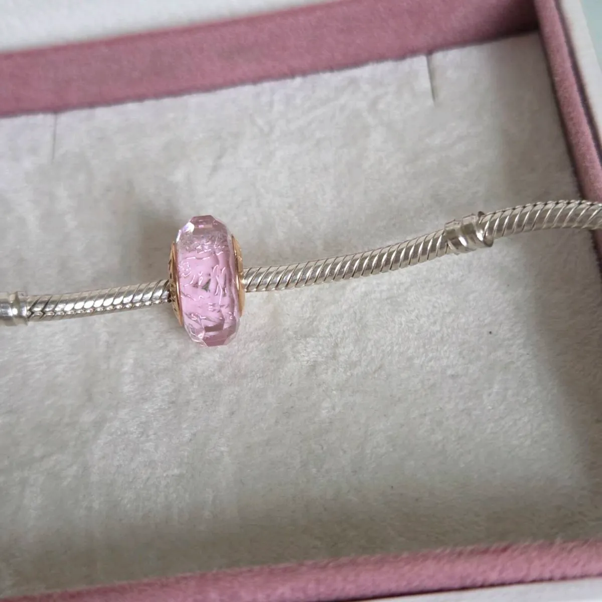 Pandora pink shimmer faceted rose gold plated - Image 4