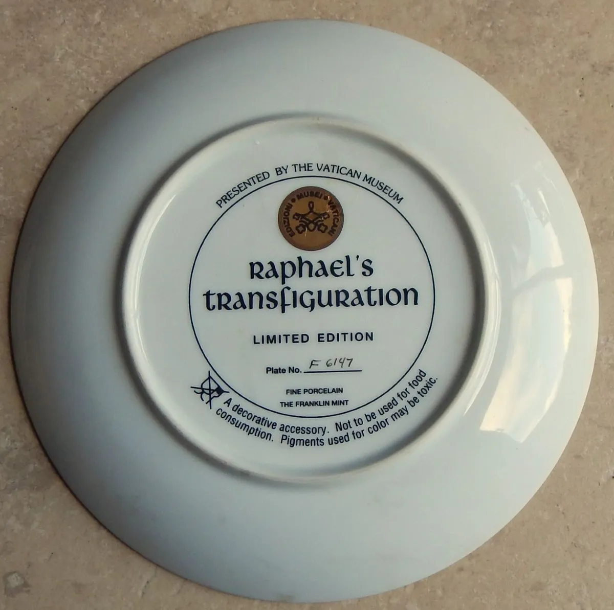 Vatican Museum Limited Edition Porcelain Plate - Image 2
