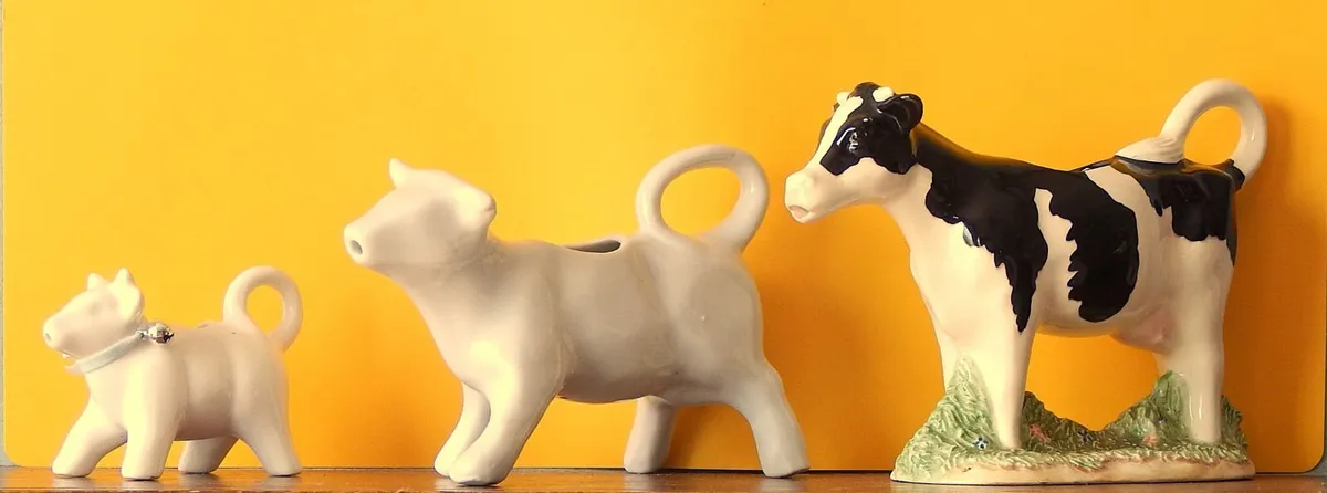 3 Cow Creamers, 2 by Newbridge & Border Fine Arts - Image 1