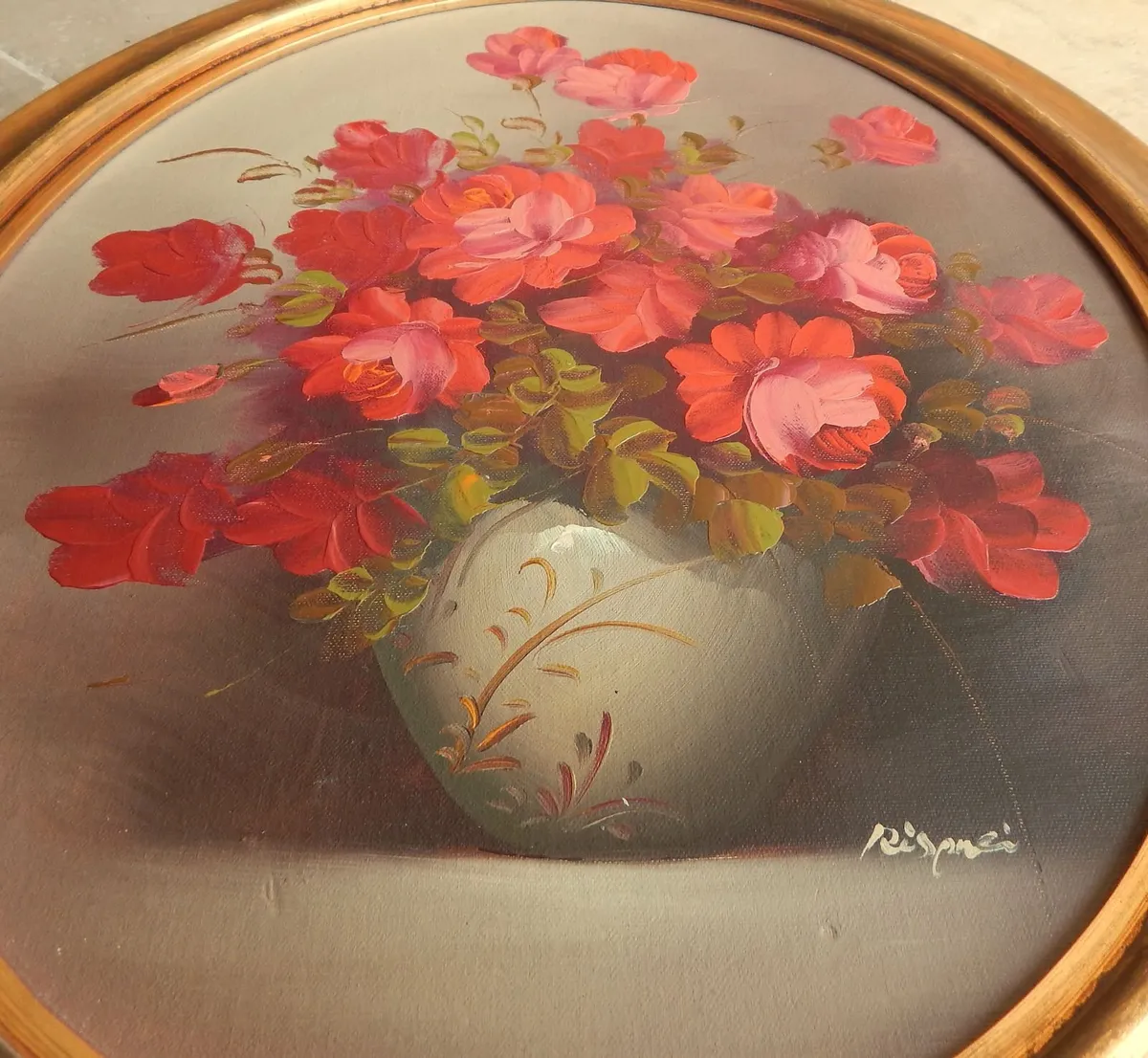 Large Signed Oil on Board Still Life Oil Painting - Image 2