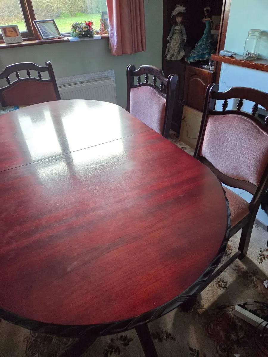 Mahogany Dining Table & 6 Chairs - Image 3