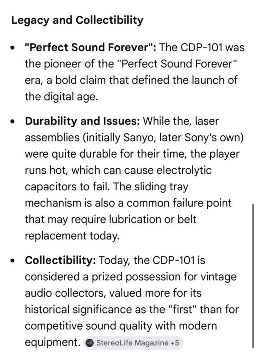 Vintage Sony CD/Radio Stereo - Image 4