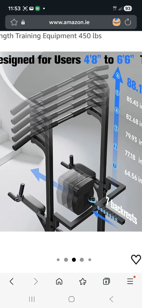 Sportsroyals Power Tower Dip Station - Image 1