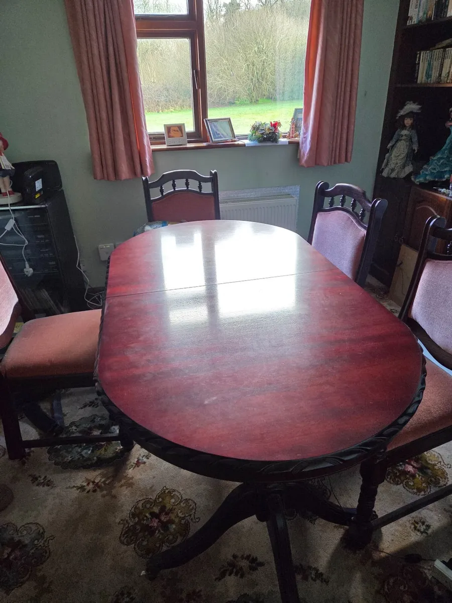 Mahogany Dining Table & 6 Chairs - Image 2