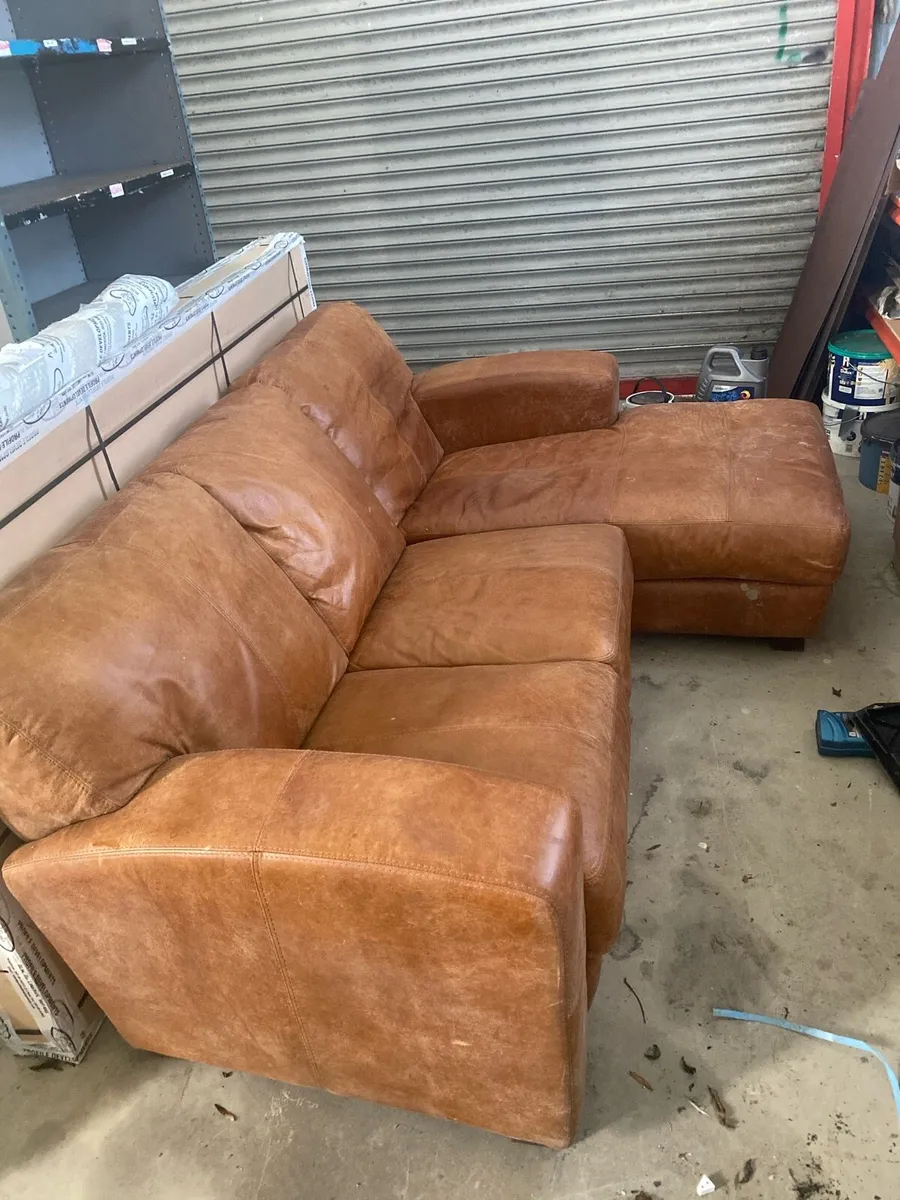 Leather sofa couch - Image 2