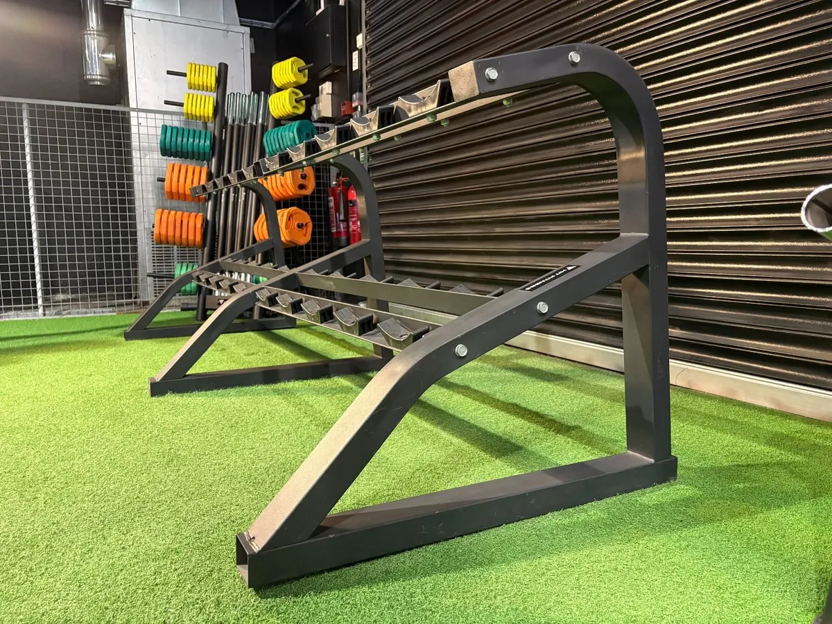 Hit Fitness Round Rubber Dumbbell Rack | 10 Pairs - Image 1