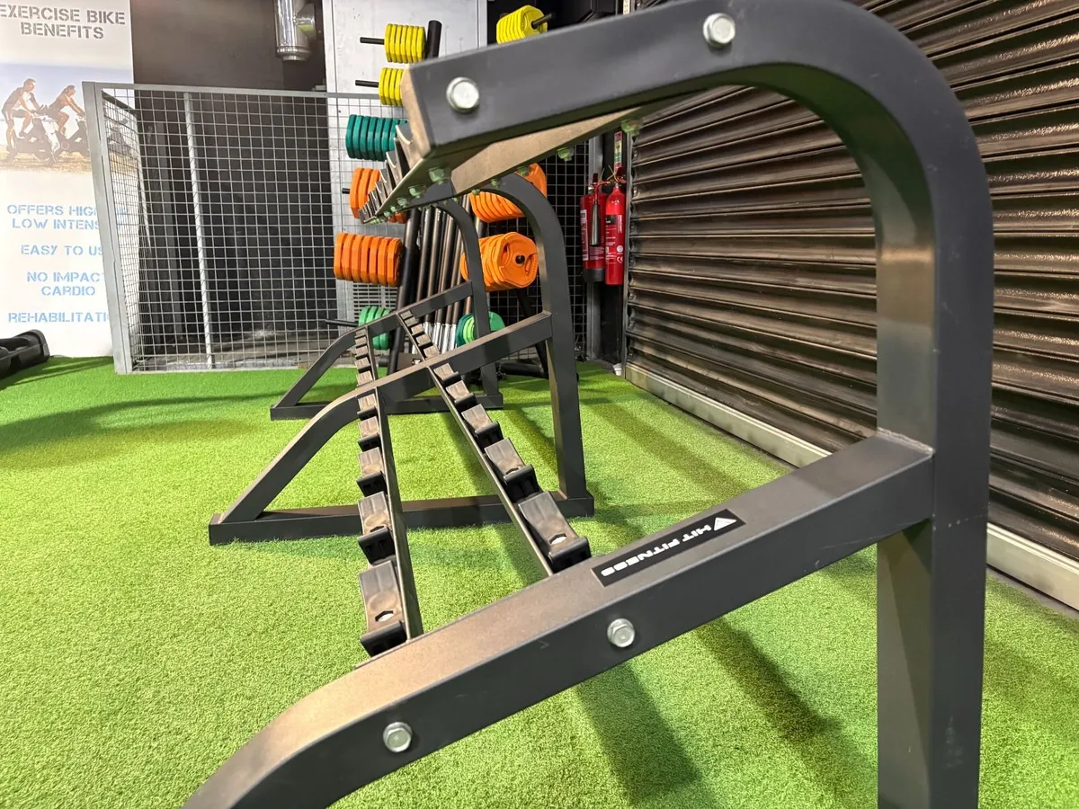 Hit Fitness Round Rubber Dumbbell Rack | 10 Pairs - Image 2