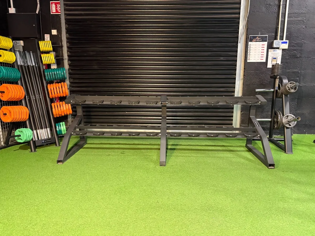 Hit Fitness Round Rubber Dumbbell Rack | 10 Pairs - Image 4