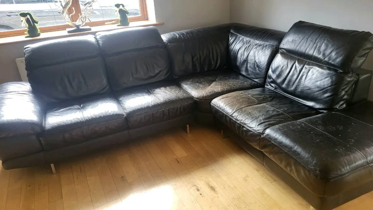 5 piece leather couch set - Image 2