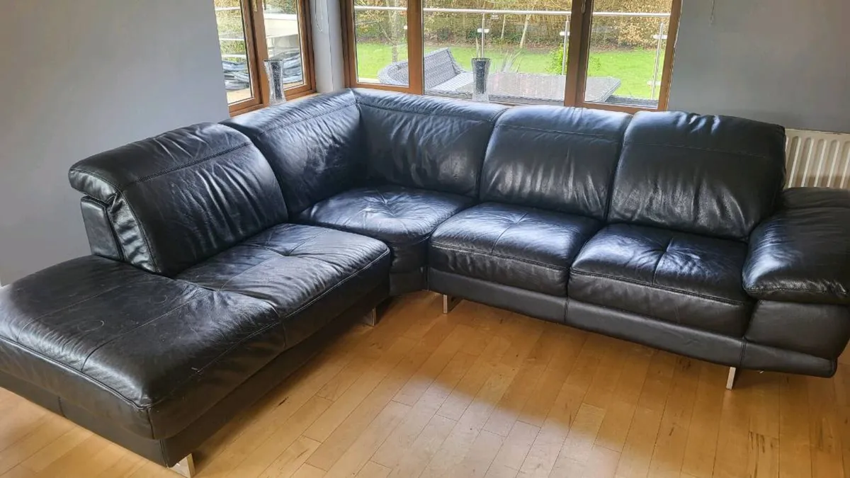 5 piece leather couch set - Image 3