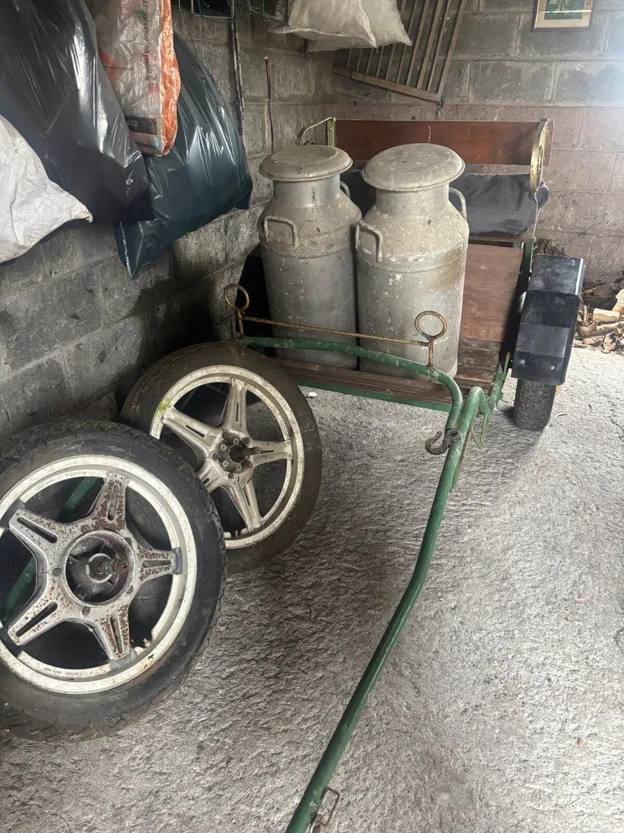 Horse Cart and Churns - Image 1