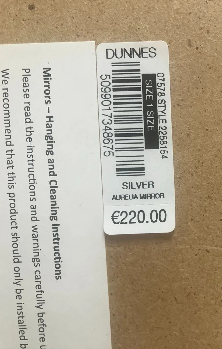 Mirror - Large €220 New - Image 3