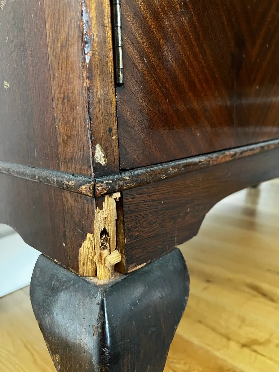 Solid wood with veneer top cupboard cabinet - Image 2