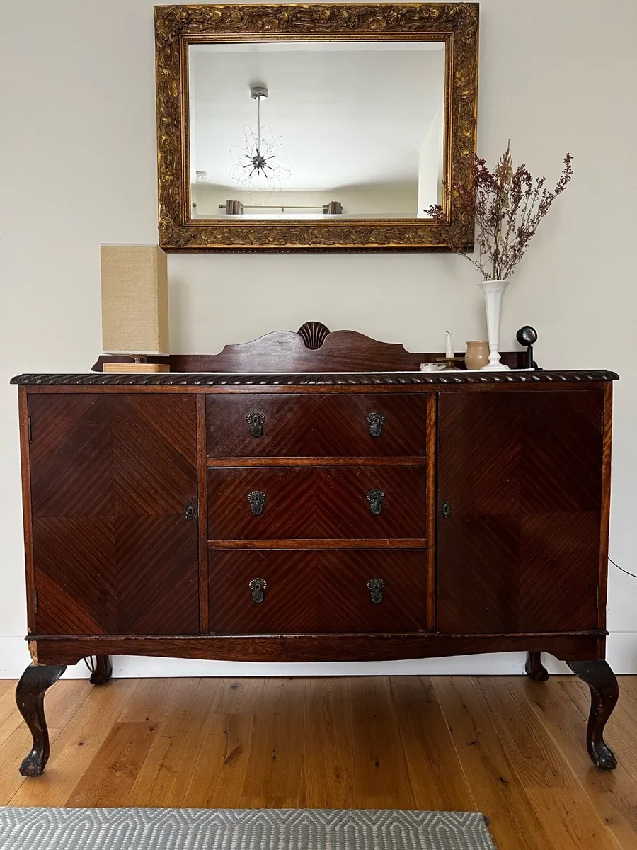 Solid wood with veneer top cupboard cabinet - Image 3