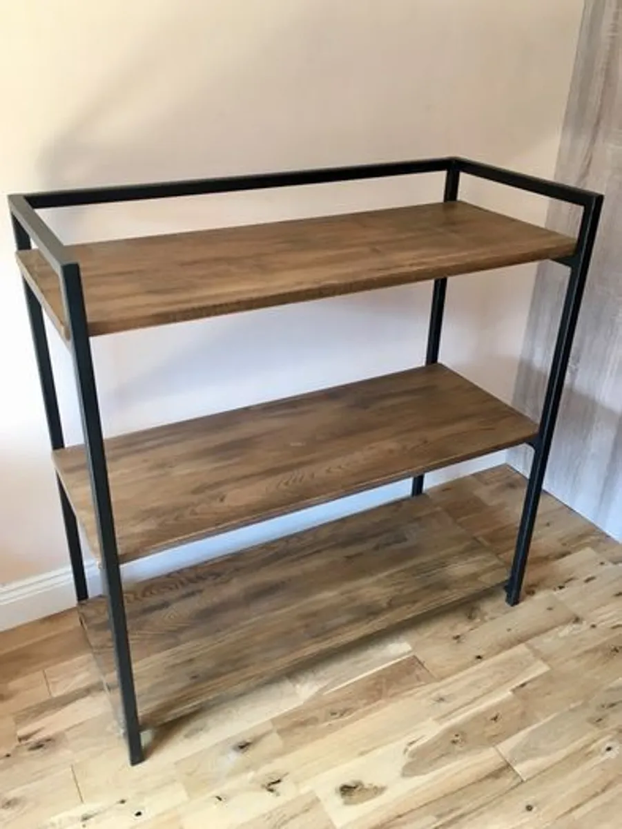 Bespoke Shelving Unit w/ Oak Finish - Image 1
