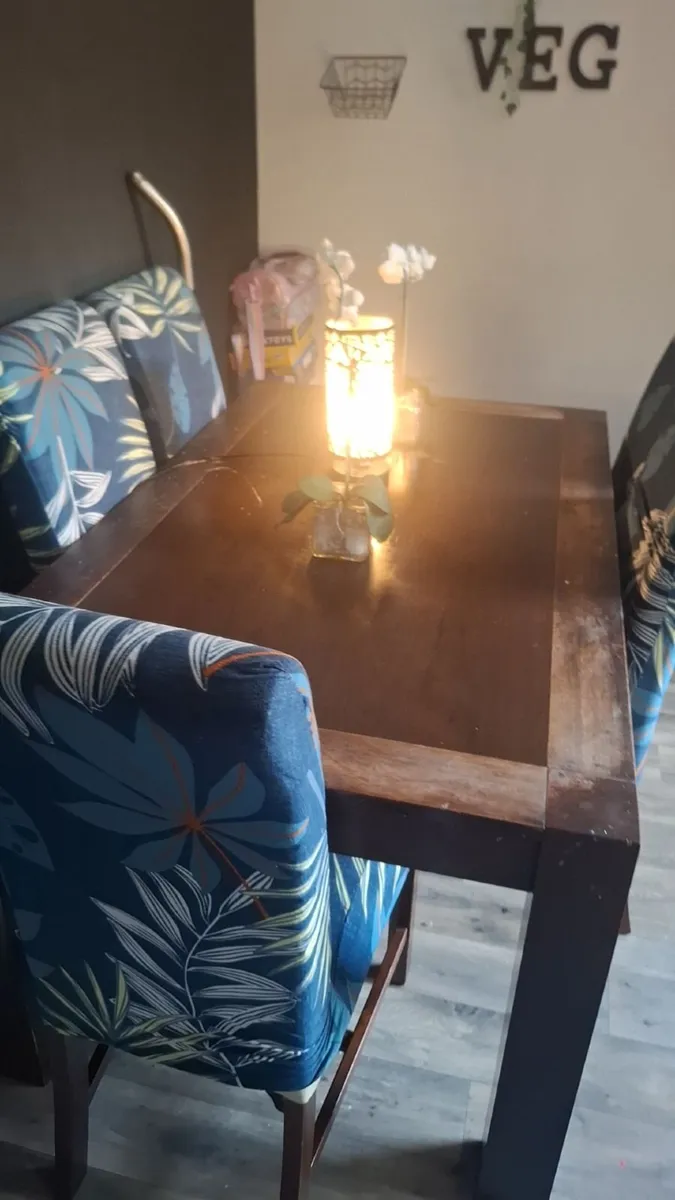 Kickent table and 6 chairs pure soild wood - Image 4