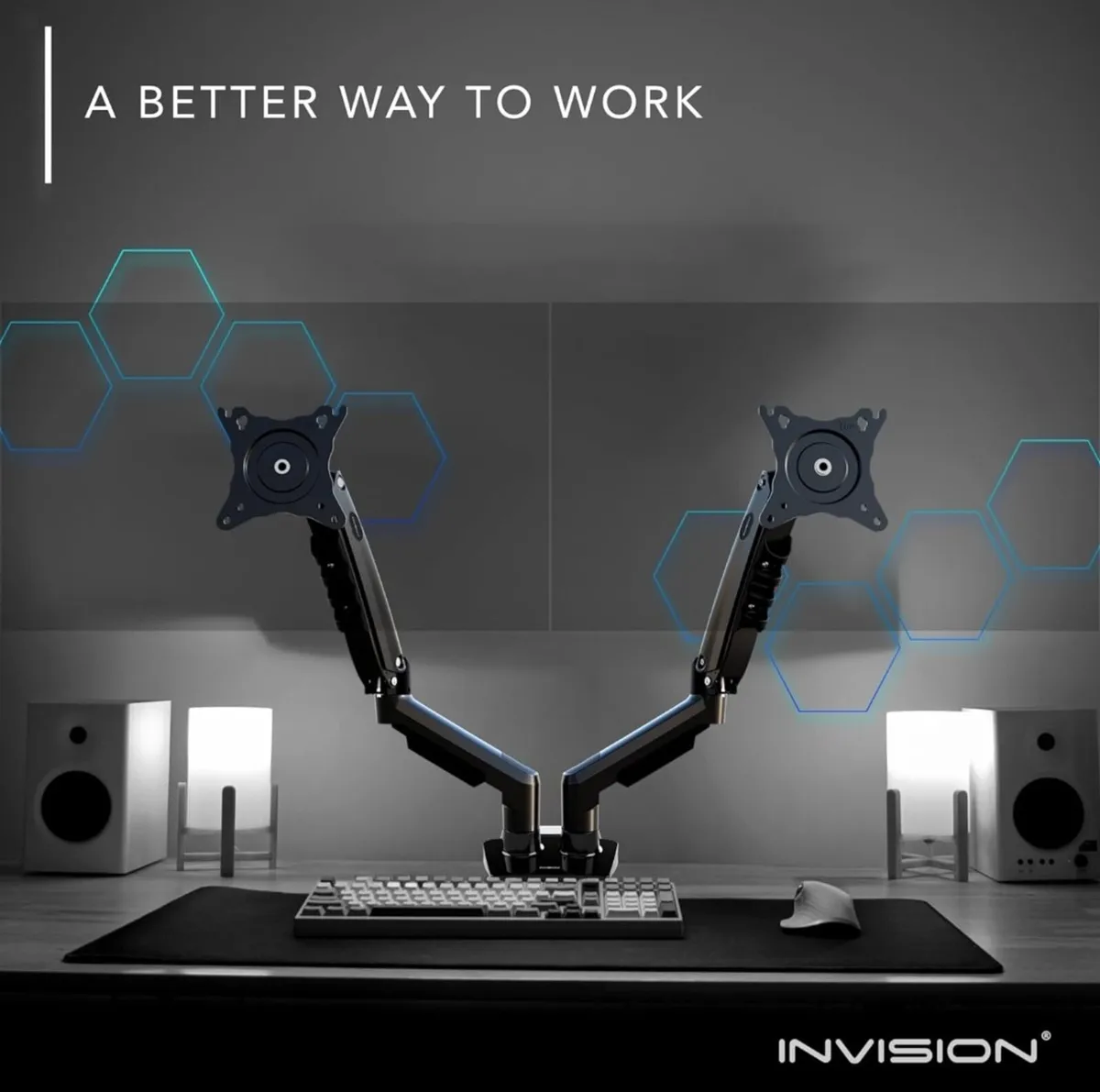 Invision Dual Monitor Arm 19–32" VESA (New) - Image 4