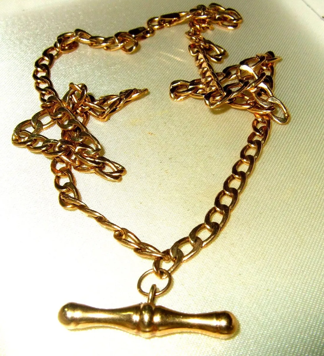 Vintage Hallmarked Albert Bar & Chain - Image 4