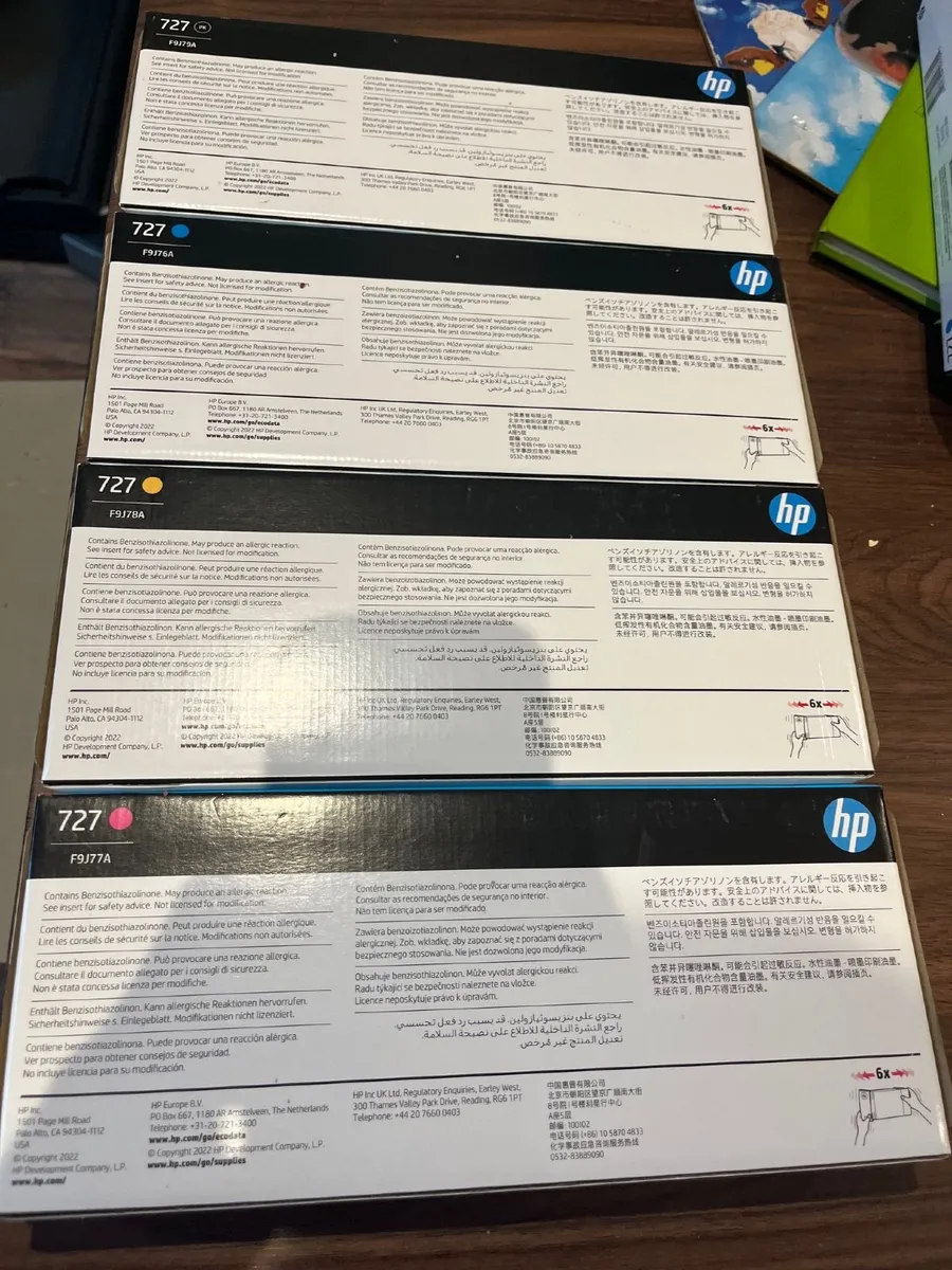 Set of Original HP 727 colour Ink Cartridges - Image 4