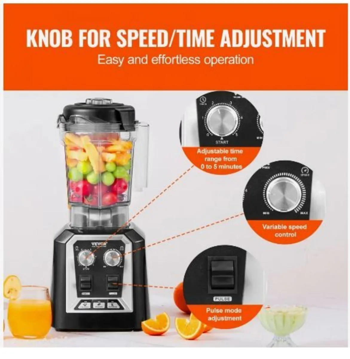 Professional Blender, Commercial Countertop Blend - Image 2