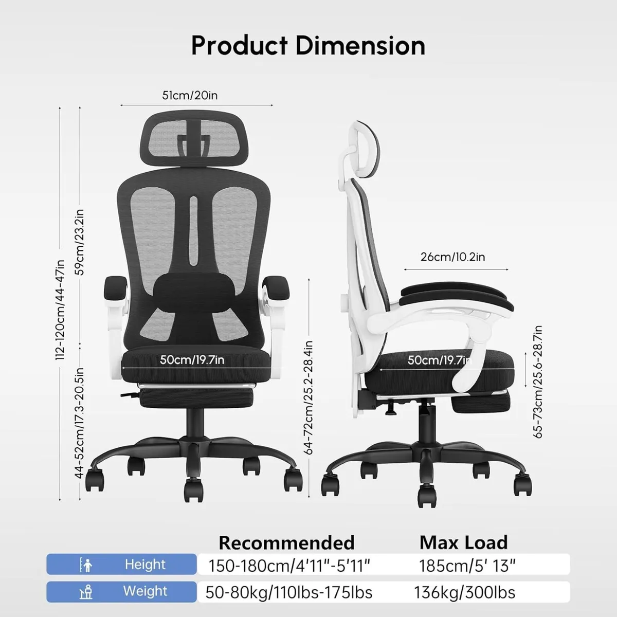 Ergonomic Office Chair Adjustable Height Computer - Image 2
