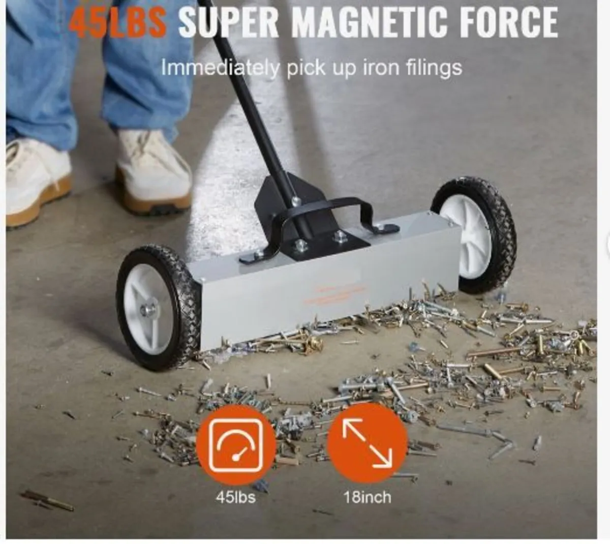 20.4 kg Rolling Magnetic Sweeper - Image 3