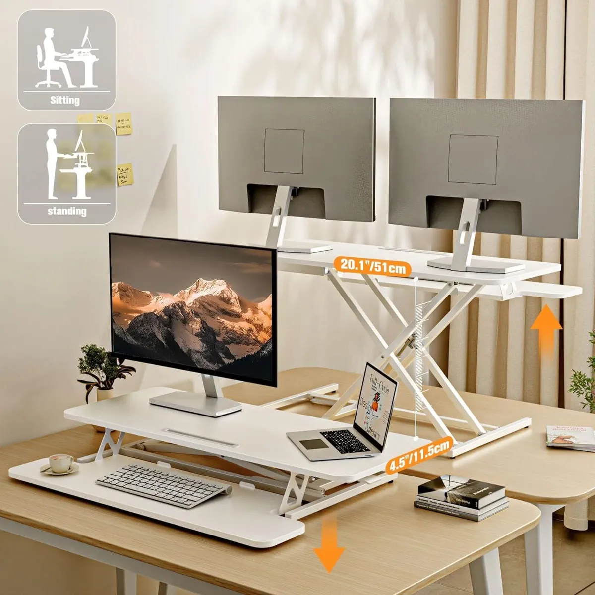 Standing Desk Converter 101cm - Quick Quiet - Image 4