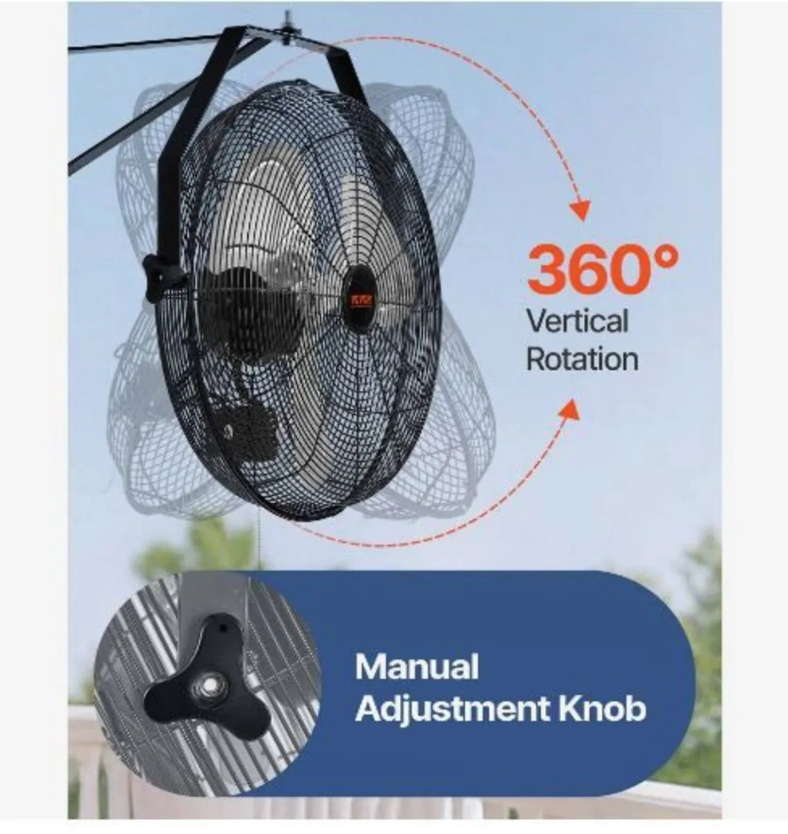 Wall Fan, 57cm Waterproof Wall Fan - Image 3