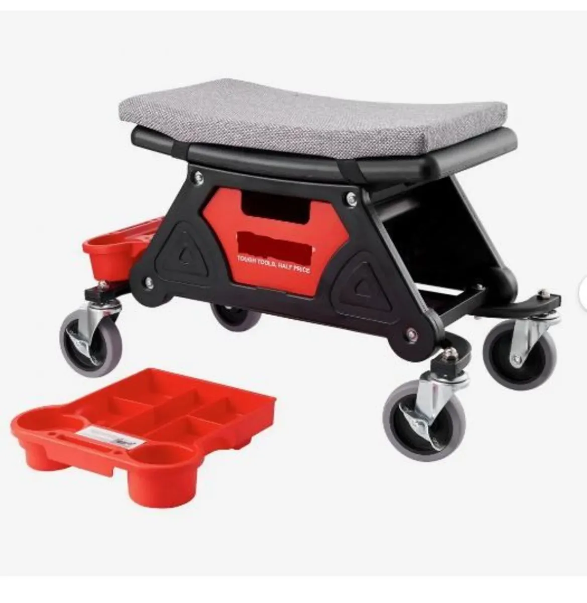Mechanics Stool, 136.1kg Capacity Rolling - Image 1