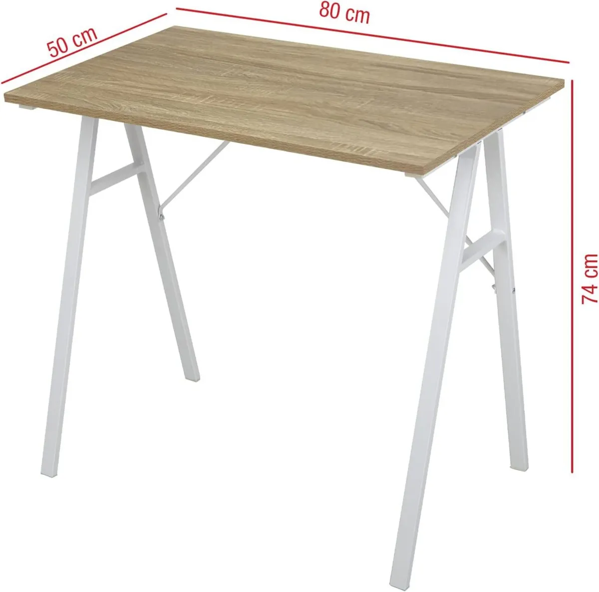 Compact Desk Office Table Study Room MDF Steel - Image 3
