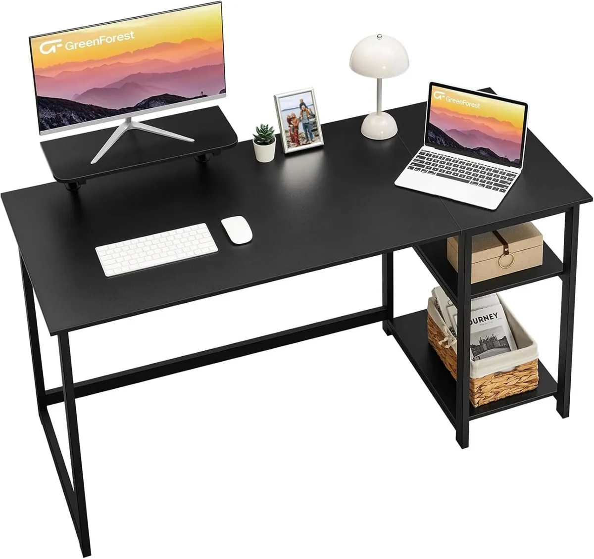 Computer Desk with Monitor Stand 140cm Office - Image 1