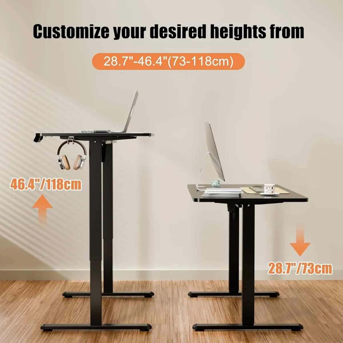 Electric Standing Desk Height Adjustable 120x60cm - Image 4