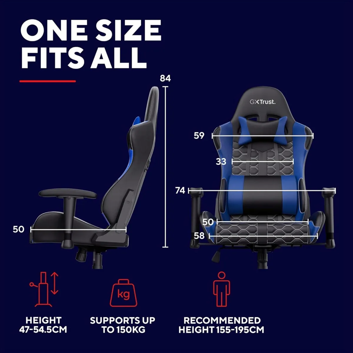 GXT 708B Resto Gaming Chair PC Desk Full 360degree - Image 3