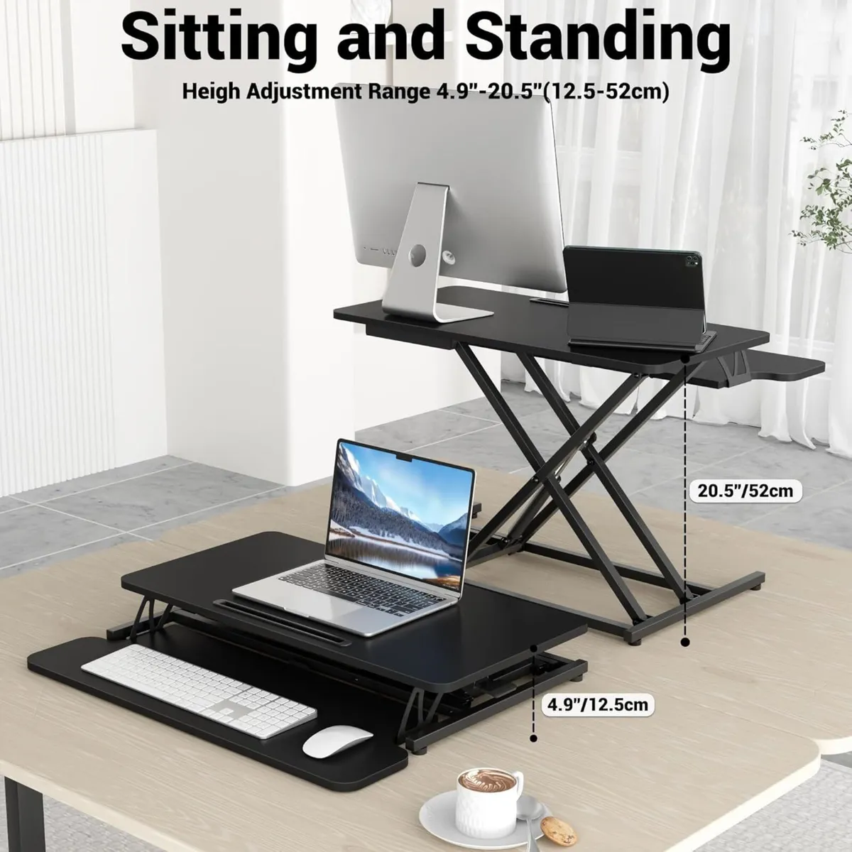 Standing Desk Converter 32/80cm Wide Height - Image 4