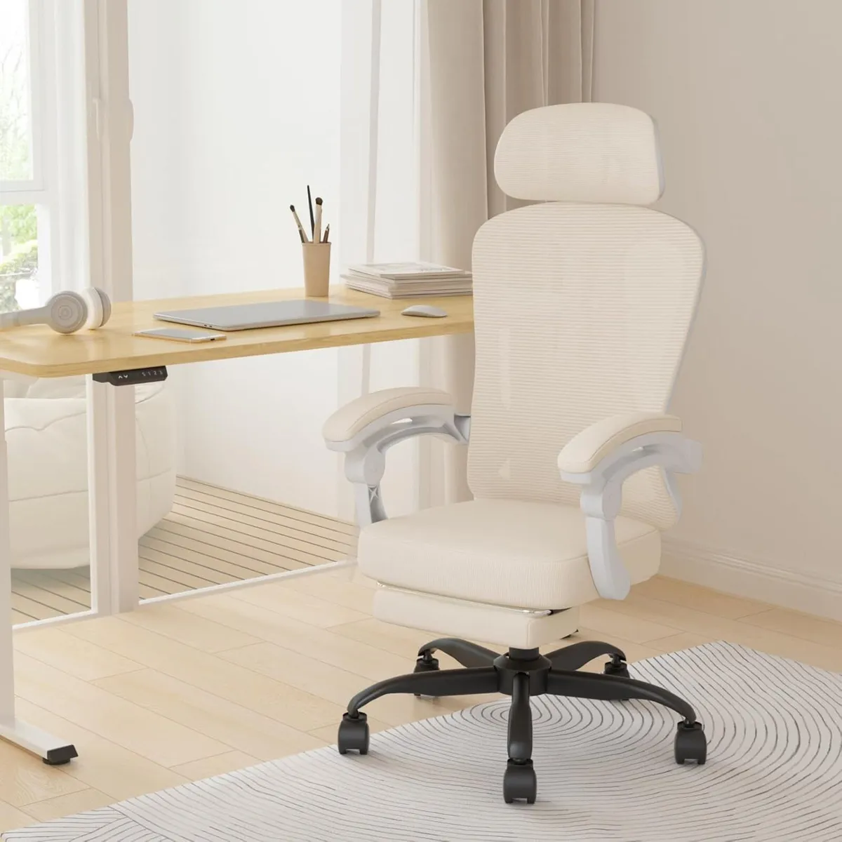 HapGIFT Computer Chair Ergonomic Office with - Image 3