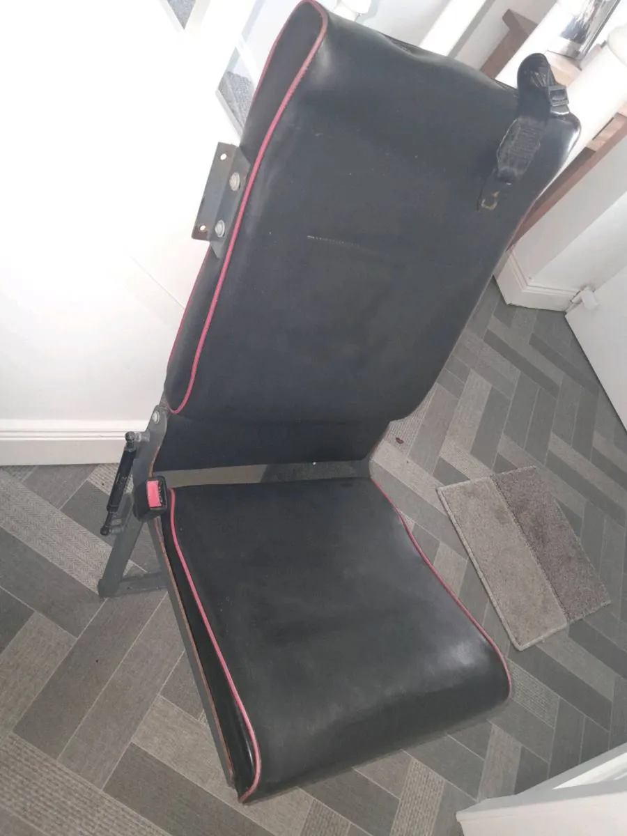 Folding camper seat + vintage Russian kettle - Image 1