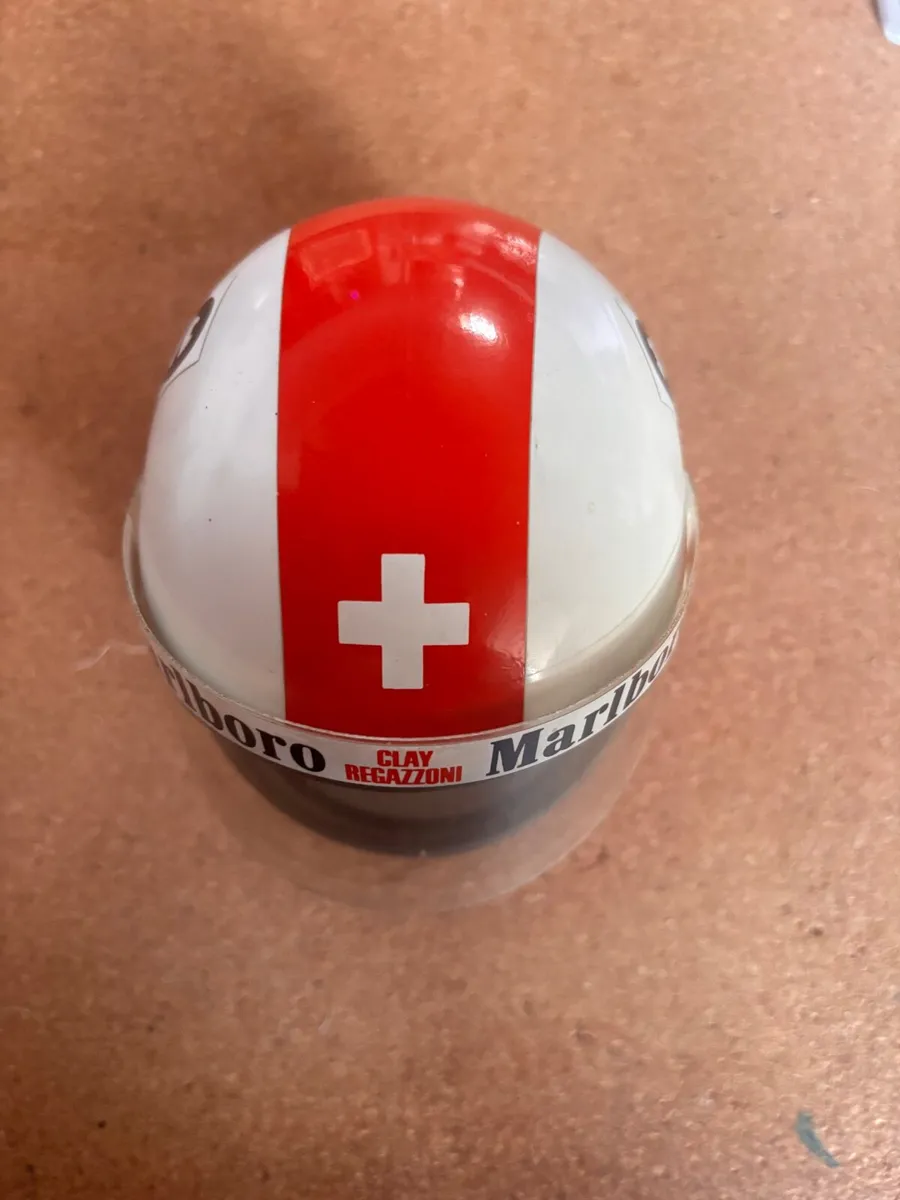 Rare Vintage 1970s Heuer Clay Regazzoni Helmet - Image 3
