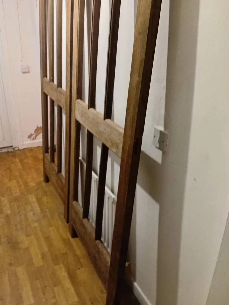 vintage solid teak panel  doors  7ft - Image 1