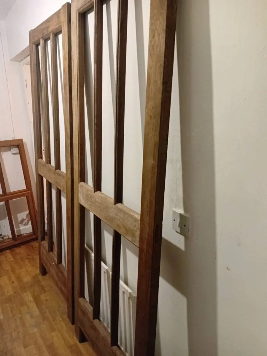 vintage solid teak panel  doors  7ft - Image 3