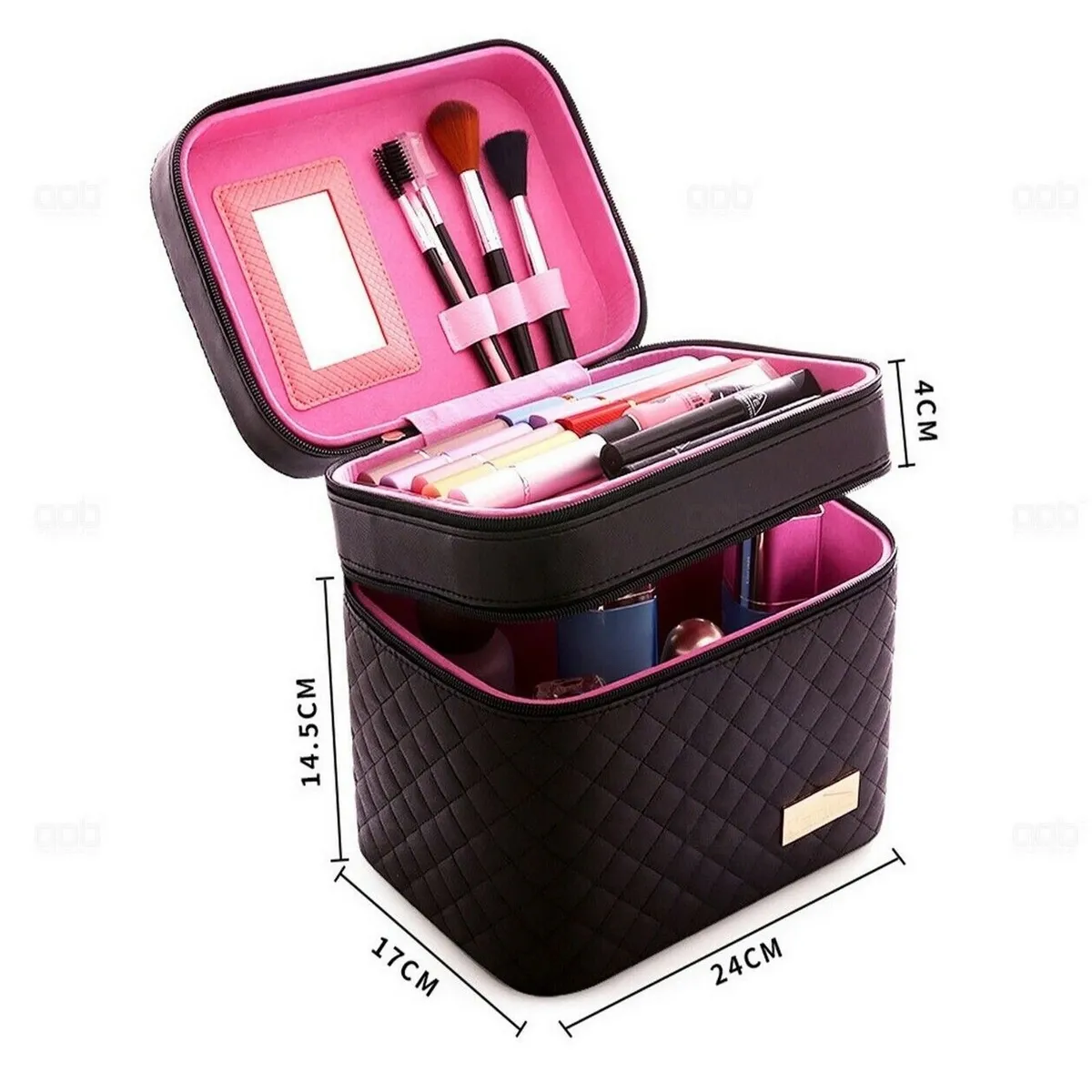 Cosmetic Case Beauty Suitcase Box Organizer Makeup - Image 3