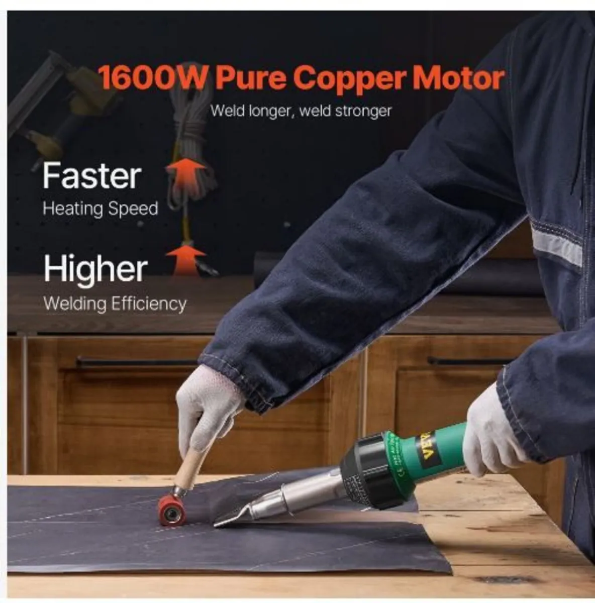 Hot Air Plastic Welder, 1600W - Image 3